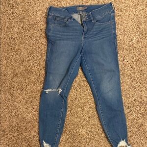 Torrid Blue Distressed Skinny Jeans